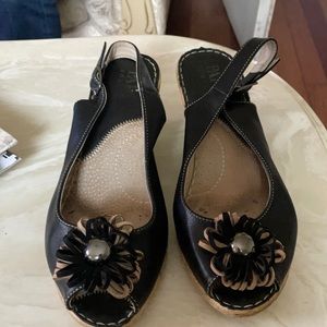 PAREX ANATOMÍC open toe open back wedge sandals. Pre-owned